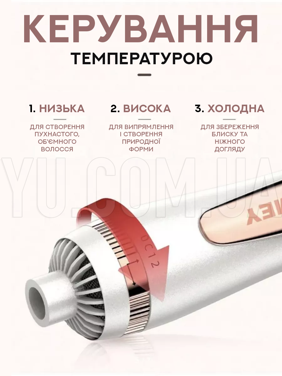 Фен щітка для сушіння та укладання волосся KM-8024 Фен щітка для сушіння та укладання волосся KM-8024